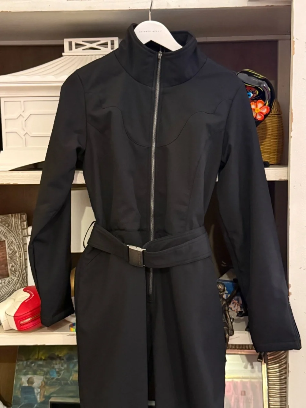 We Norwegians size Large L western fringe belted ski suit black nwt - Picture 7 of 10